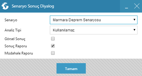 Zamanlanmış Senaryo Oluştur ; ELER de yapılan risk analiz ve hasar tespitlerinin önceden ayarlanmış bir tarihte analizinin yapılmasını sağlar.