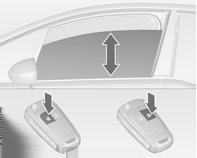 32 Anahtar, Kapılar ve Camlar İlgili cam için olan kumanda düğmesini bastırarak camı açabilir veya kumanda düğmesini çekerek camı kapatabilirsiniz.