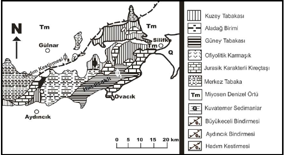 KILIÇ Bütün değişik yaklaşımlara rağmen, Toros kuşağının farklı litolojik, stratigrafik, tektonik özellikler taşıyan birliklerden oluştuğu bilinmektedir.