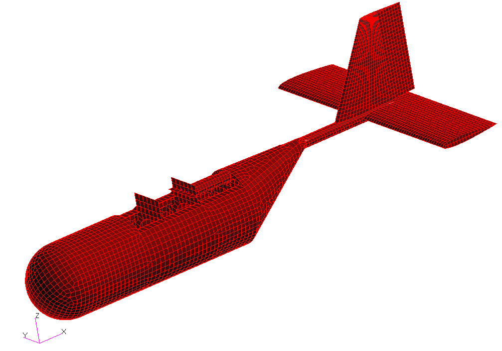 Şekil 2: İnsansız Hava Aracının Gövdesinin Yapısal Modeli 3.