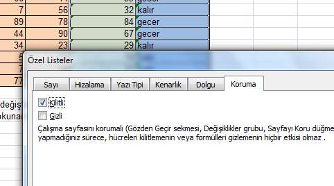 38 Mousun sağ tuşu hücre biçimlendir tıklanır.