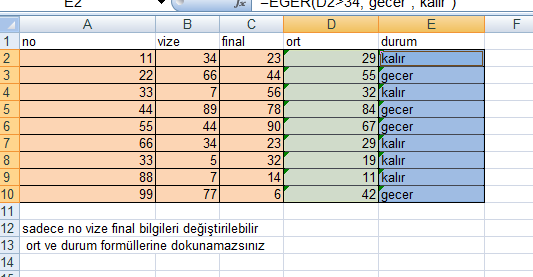 Şimdi ise korumak istediğimiz bölge ctrl tuşuna