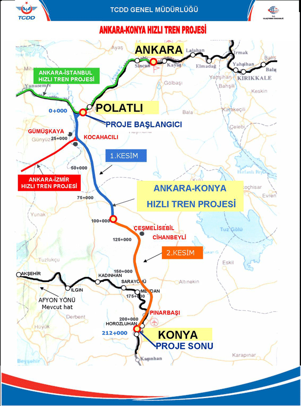 dakika Konya-Eskişehir hızlı tren ile sadece 1 saat 50 dakika Konya-İstanbul hızlı tren ile sadece 4 saat 30 dakika