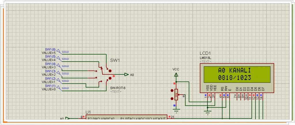 IAR üzerinde lcd sonucunun ADC10MEM kaydedicisinden okunduğu kısımdan sonraki