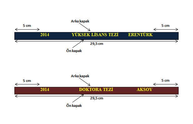 Şekil 9: Yüksek lisans ve doktora tezlerinin cilt sırt kısımları. 2.12.