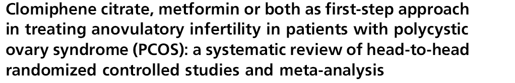 4 RKÇ metanalizi Metformin vs CC Ovülasyon, gebelik, canlı doğum oranları benzer Abortus fark yok Metformin +CC vs CC Ovülasyon, gebelik,