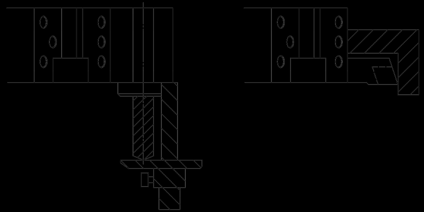 7.1.1 Takım yuvasının takılması Takım yuvasını, taretin dış yüzeyine yerleştirin ve aşağıdaki çizimde gösterilen düzende başlıklı vidalarla (4 adet) sabitleyin.