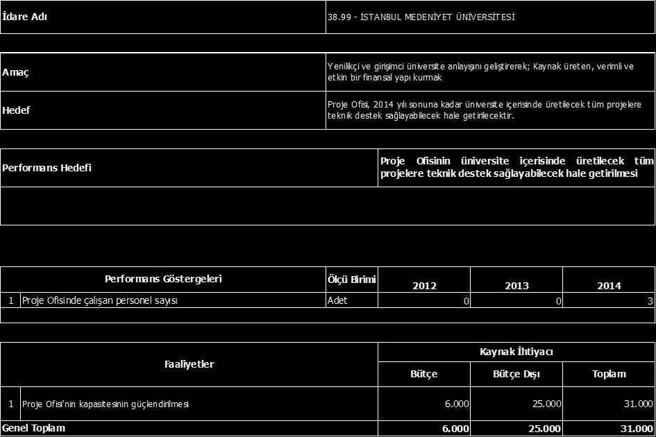 PERFORMANS HEDEFİ TABLOSU 67