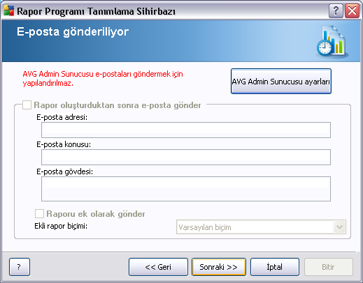 Raporu veya bildirimi olusturuldugunda e-posta ile göndermek istiyorsaniz, Rapor olusturma sonrasinda e-posta gönder onay kutusunu etkinlestirin.