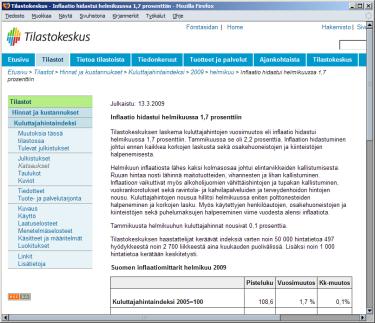 CSV etc. StatFin: Statistical database PX-Web www.findicator.