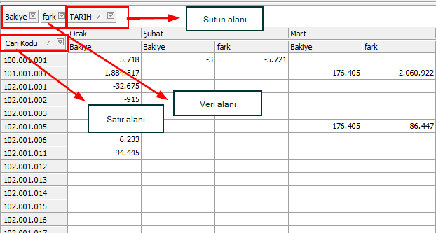 Grup toplam seçeneği ile verilen kırılımlara göre grup toplamın alınıp alınmayacağını seçebiliriz. 2.