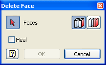 SAYISAL GRAFİK Autodesk Inventor 2008 Tanıtma ve Kullanma Kılavuzu Yüzey Silmek (Delete Face) Delete Face Bir parçanın yüzeyini, bir bölümünü ya da boşluğunu silmek için kullanılır.