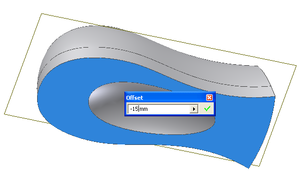 Autodesk Inventor 2008 Tanıtma ve Kullanma Kılavuzu SAYISAL GRAFİK 8. Şimdi de Sculpt1 ikonunu işaretleyin ve sağ tuş menüsünden Edit Feature komutunu çalıştırın. 9.