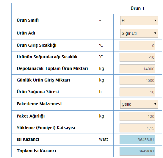 Kare/Dikdörtgen Oda L Oda U Oda Şekil 4. Soğuk oda mimarileri Şekil 6. Cidarlardan Gelen Isı Kazancı Veri Girişi Duvarların uzunlukları, kalınlıkları ve yüzeylerin komşu mahal sıcaklıkları girilir.