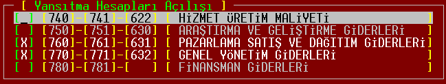 8 Gelen uyarı [EVET] ile geçildiğinde Yansıtma Hesapları Ġlk Kez Açılacak ekranı gelecektir. Bu ekran da Hesap Planı Gruplandırılan OluĢtur seçimini yapın.