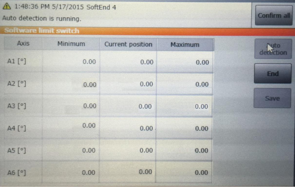 ERPE-METEG No Y 4-4 Yazılım Limit Şalterinin Ayarlanması (Auto Dedection) Endüstriyel Robotun manipülatör hareketlerini sınırlandırmak amacıyla gerekli açısal limitlerin belirlenmesi amacıyla Yazılım