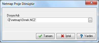 Proje Parametreleri - Netmap Proje Parametreleri Belge ve raporlarda çıkması istenen bazı bilgiler Proje Parametreleri bölümünden