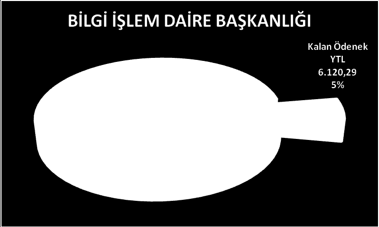 İdari Birimlerle İlgili Mali Bilgiler a) Bilgi İşlem Daire Başkanlığı BİLGİ İŞLEM DAİRE BAŞKANLIĞI BÜTÇE GİDERLERİ Toplam Ödenek Tutarı Harcama Tutarı Kalan Ödenek Ödenek Kullanma Oranı % 01 Personel