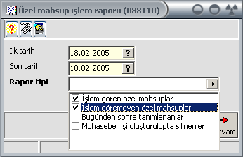 Parametre giriģlerini tamamlayıp ENTER tuģuna bastığınızda döküm yeri tercihiniz sorulacaktır. Bu seçiminizi de yaptığınızda tahmini gelir tablosu listelenecektir.