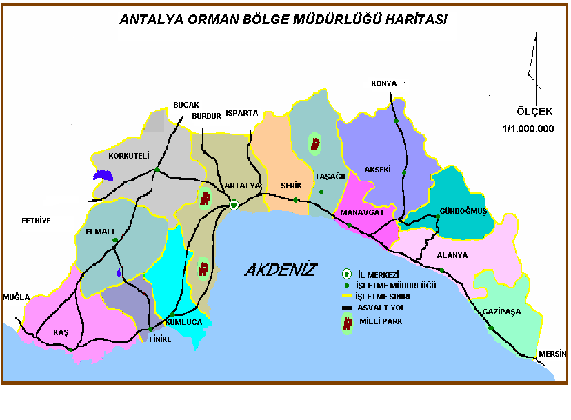 göstermesinin doğal sonucu olarak bölgemiz biyolojik çeģitlilik bakımından oldukça zengindir. Harita 9.