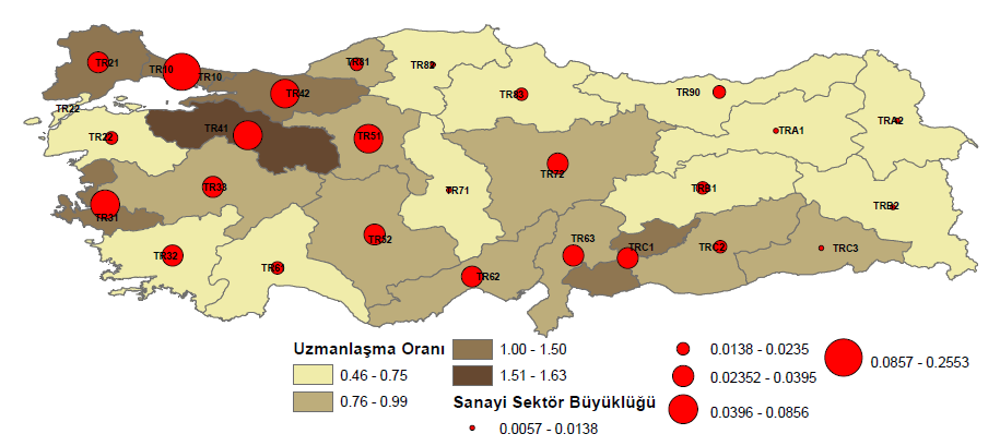 Kaynak: Orta Gelir Tuzağından Çıkış: Hangi Türkiye? Cilt 1: Makro/Bölgesel/Sektörel Analiz,2012 Türkiye Kişi Başı Gayrisafi bölgesel hasıla rakamlarına baktığımızda TRC3 bölgesinin 3.826-4.
