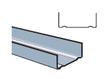 DU profili: Üç taraflı kaplamalarda alçı levhaları sabitlemek için alternatif olarak kullanılır Resim 1.9: DU profili.