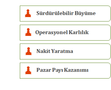 Temel Finansal Göstergeler Sürdürülebilir Satış büyümesi Sürdürülebilir VAFÖK yaratma Satışlar VAFÖK (*) Durdurulan faaliyetlere ilişkin satışlar hariç Temel Stratejiler (*) Durdurulan