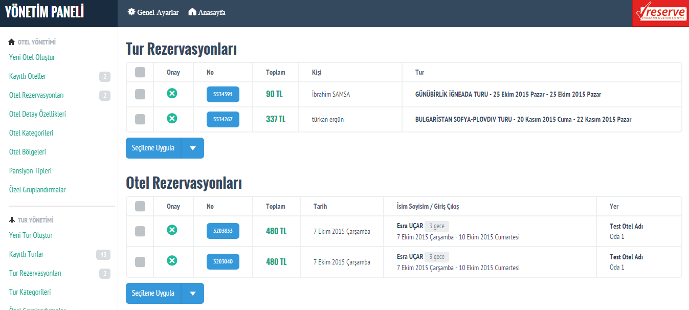 ADMİN PANELİ RESERVE ONLİNE REZERVASYON YAZILIMI KULLANIM KİTABI Admin Panel Giriş (Login) Sisteminiz Kurulduktan sonra tarafınıza teslim edilen veya sizin belirlemiş olduğunuz giriş parolası aşağıda