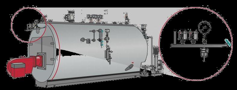 Buhar kazanı aksesuarları Basınç kontrolü