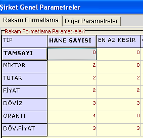 2.1.2. ġirket Rakam Formatlarının Ayarlanması ÇalıĢmaya baģlamadan önce Ģirkette kullanılacak olan rakam formatının belirlenmesi gerekir.