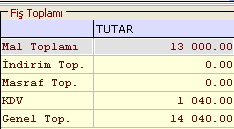 Yandaki görüntüde fiģ kalem satırları kısmında Gömlek Babbate S- seçili bulunmaktadır. Alt kısımda da bu mal ile ilgili dönem baģından beri yapılan iģlem sonuçları görülmektedir.