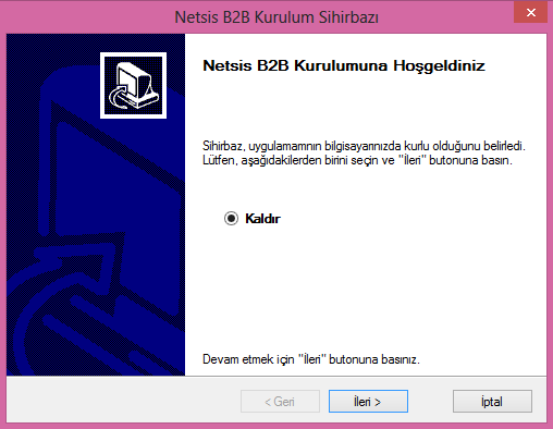 Kurulum Güncelleme Kurulum dosyalarının güncellenmesi için set bölgesinden güncel NetsisB2BSetup_v1_0_3_N7.exe dosyası indirilir.