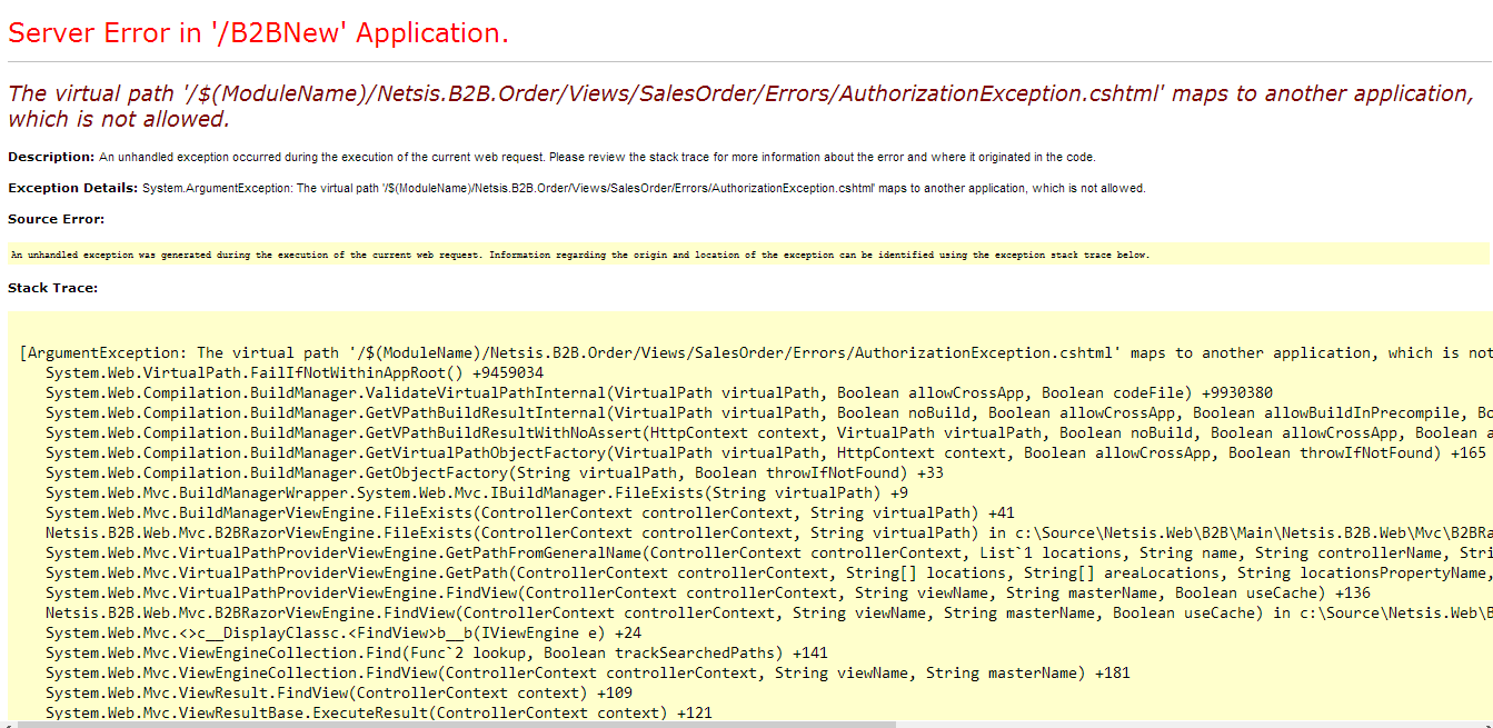 4. Hata kodu:700 SsoAppAccessError Çözüm: Bu hata B2B ye giriş yapan kullanıcıya NetOpenX yetkisi verilmemesinden kaynaklanır.