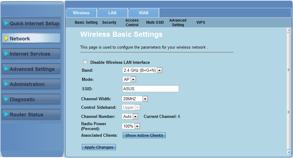 4 Web GUI üzerinden yapılandırma Ağ ayarlarını yapılandırma Ağ sayfası şu üç ağ türünün ayarlarını yapılandırmanızı sağlar: Kablosuz, LAN ve WAN.