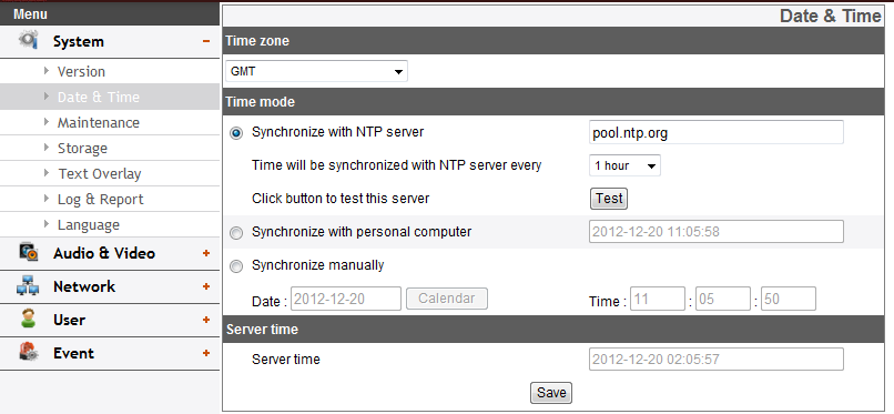 System settings Version Kullanılan Model Adı ve Yazılım sürümü görüntülenir.