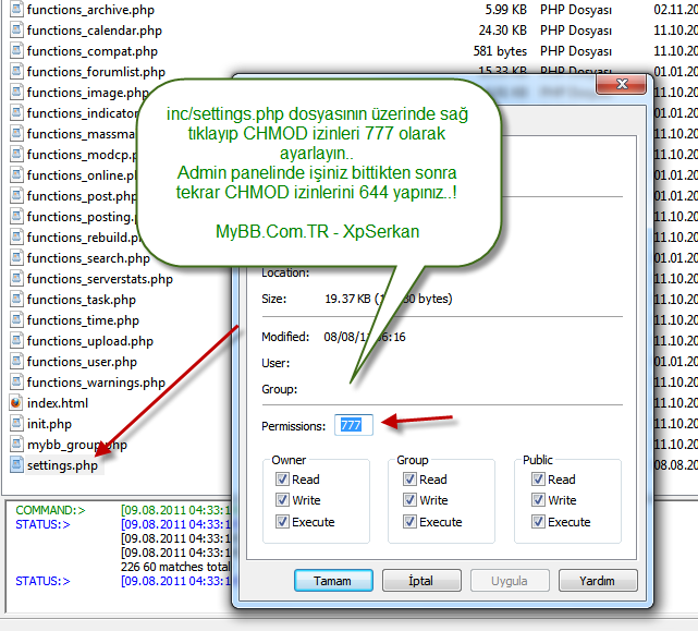 CHMOD Nedir? Nasıl Değiştirilir? CHMOD, "Change Mode" kelimesinin kısaltılmış halidir. Aslen data'yı (veriyi) "TÜR" anlamında değiştirmek demektir. Tür'den kasıt, izin vermektir.