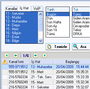 bağlanmış ancak şu anda bağlı olmayan aygıtlara ait kayıtları da araştırmak için kanal listesinin alt tarafındaki Aktif Olmayanlar kutusu işaretlenmelidir.