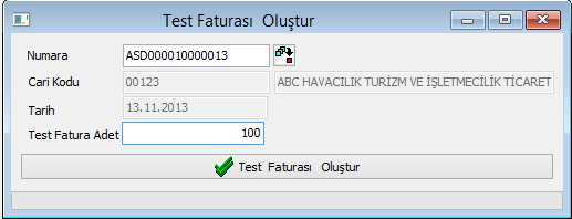 Benzer bir kontrolde gelir idaresinin test kullanıcısı için girilen test portalının gelenkutusunda ilgili fatura izlenmelidir.