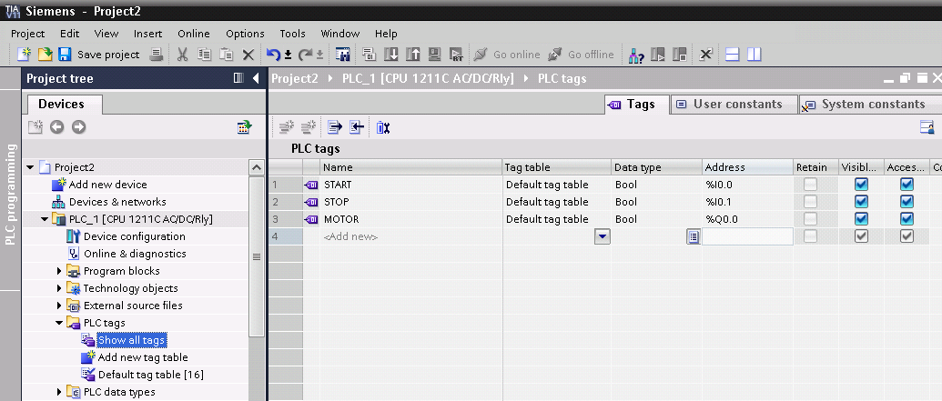 PLC TAG RETAIN İLE