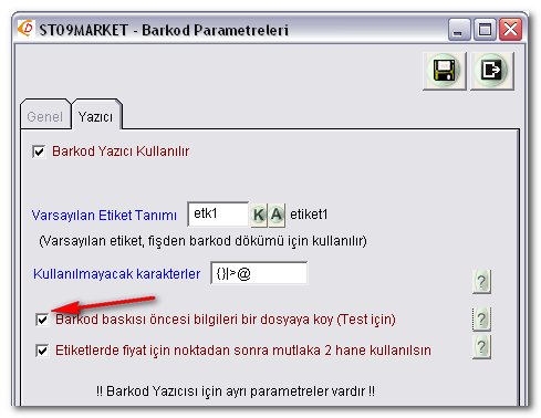 BARKOD ETİKETİ YAZDIRMA Etiket ve yazdırılacak bilgi birleştirilerek yazıcıya gönderilecek bilgi oluşturulur.