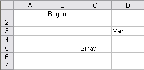 21. Ardışık olmayan bir grup hücre adresi belirtilirken arada kullanılması gereken ayraç aşağıdakilerden hangisidir? A) :(İki nokta üst üste) B) ;(Noktalı virgül) C),(Virgül) D) /(Bölme) 22.