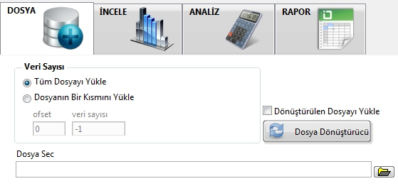 2. MENÜLER VE İŞLEMLER 2.1 Dosya Menüsü 2.1.1 Dosya Formatı TESTLAB Analyze&Report yazılımı, temel olarak tdms dosya formatı ile uyumlu çalışmaktadır.