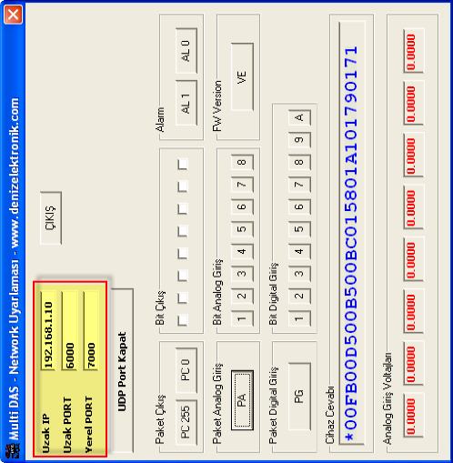 168.2.2 UDP Port: 6000 192.168.2.1 192.