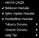 S a y f a 9 Şekil 10. da görüntülenen Hasta Listesi ekranında; 1 numaralı alanda listeden seçilen hastanın detay bilgileri görüntülenmektedir.