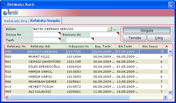 Dosya numarası bilinmediği durumlarda, F2 fonksiyon düğmesine tıklayarak, yardım ekranından dosya numarası bulma işlemi gerçekleşitirilmektedir.