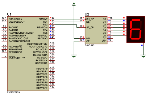 11.2.1) 74HC595 ile 7-Segment Sürümü Fonksiyonumuzu tamamladıktan sonra artık bağlantı uçlarına dikkat ederek istediğimiz 8 bitlik her aracı kontrol edebiliriz.