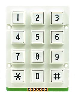 3.2) Tuş Takımı Uygulaması Dışarıdan bilgi girmek için en çok kullanılan ve şekil-35 te gözüken keypad, esasen belirli şekillerde oluşturulmuş pull-up butonlardan oluşur.