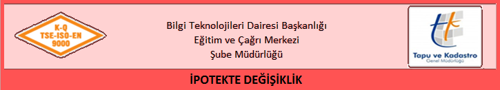 İPOTEK; doğmuş veya ilerde doğması muhtemel bir borç için bir taşınmaz malın teminat gösterilmesidir. İpotek tesisinden sonraki bir zamanda ipotekle ilgili değişiklikler yapılabilir.