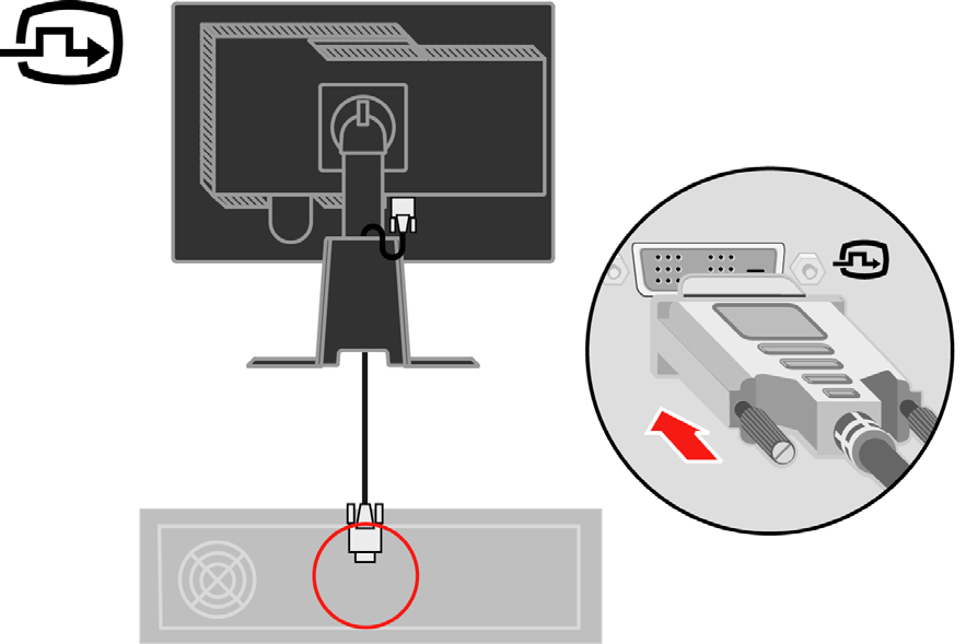 Kablo kilit yuvası Monitörünüzde, monitörün arka tarafına (sağ alt köşeye) yerleştirilmiş bir kablo kilit yuvası vardır.