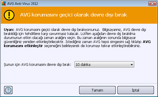 varsayılan olarak 10 dakika süreyle kapatılır. Bu süre, yeni bir yazılım yükleme gibi herhangi bir işlem için yeterli olacaktır.